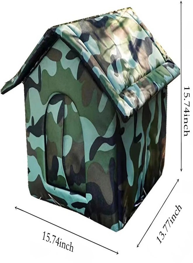 CHRIS GOOD Feral Cat House, Cat House Outdoor, Waterproof Shelter for Stray Cats, Weatherproof for Winter (Camo, Medium) - Image 4