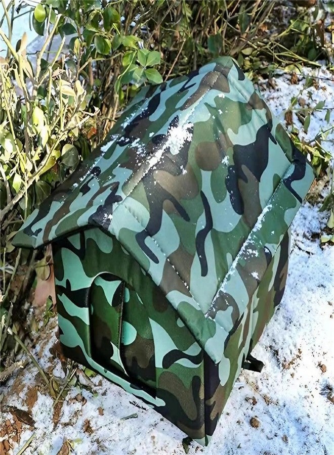 CHRIS GOOD Feral Cat House, Cat House Outdoor, Waterproof Shelter for Stray Cats, Weatherproof for Winter (Camo, Medium) - Image 2