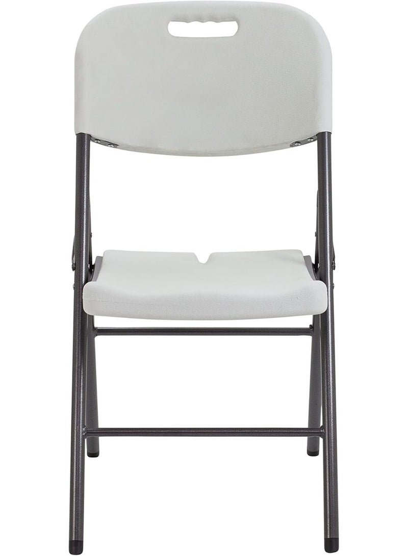 كرسي من للاستخدام الداخلي والخارجي والحفلات، قابل للطي والتكديس مع سطح مانع للانزلاق وقضبان دعم متينة، مصنوع من البلاستيك والفولاذ متعدد الألوان - Image 4
