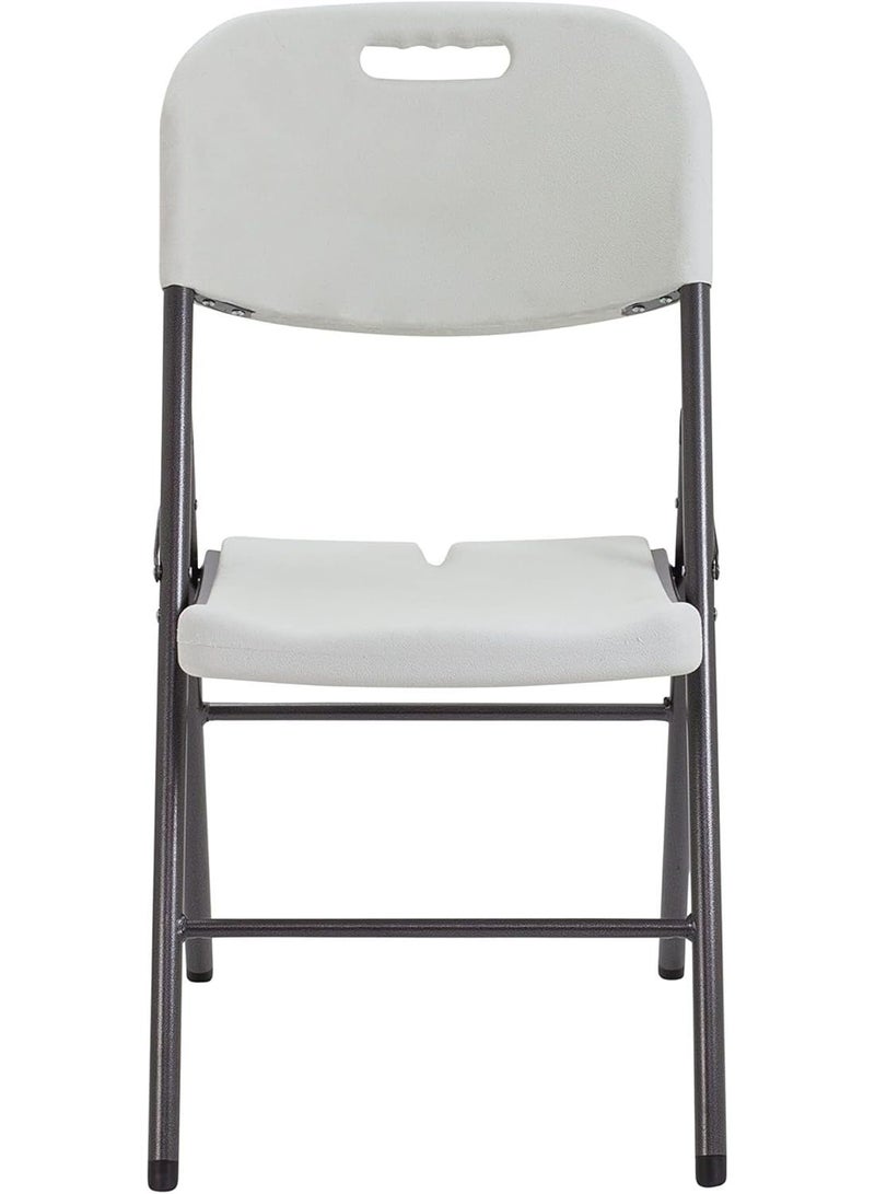 كرسي من للاستخدام الداخلي والخارجي والحفلات، قابل للطي والتكديس مع سطح مانع للانزلاق وقضبان دعم متينة، مصنوع من البلاستيك والفولاذ متعدد الألوان - Image 3