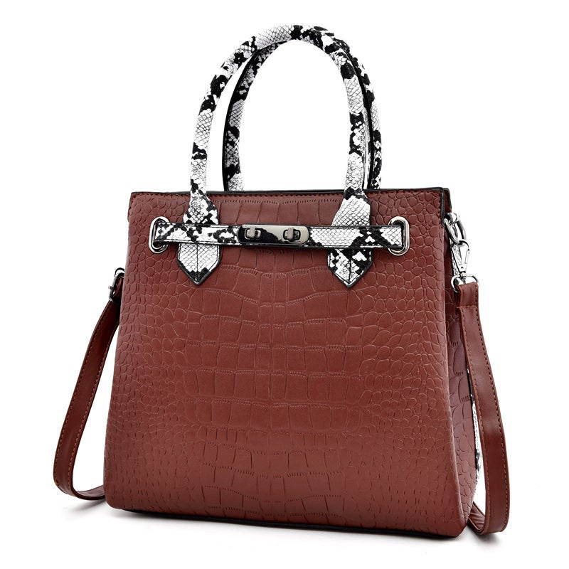 New Fashion Light Luxury Women'S Handbag Large Capacity Crocodile Shoulder Bag Crossbody Bag Luxury Snake Wallet - Image 3