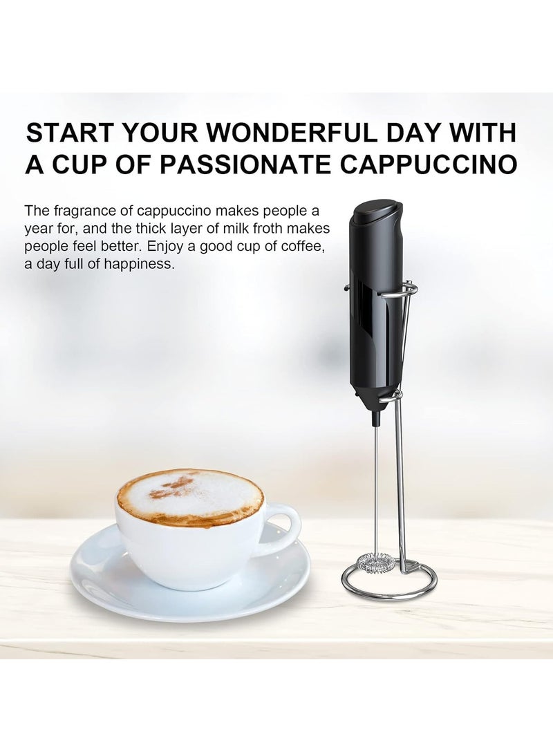 TIGER Electric Milk Frother Handheld with Stainless Steel Stand – Battery Powered Foam Maker, Whisk Drink Mixer for Coffee, Frappe, Latte, Matcha, Hot Chocolate – Easy to Use, Lightweight, Portable  - Image 5