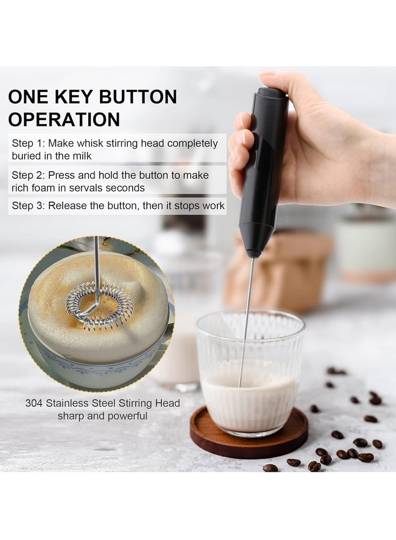 TIGER Electric Milk Frother Handheld with Stainless Steel Stand – Battery Powered Foam Maker, Whisk Drink Mixer for Coffee, Frappe, Latte, Matcha, Hot Chocolate – Easy to Use, Lightweight, Portable  - Image 3