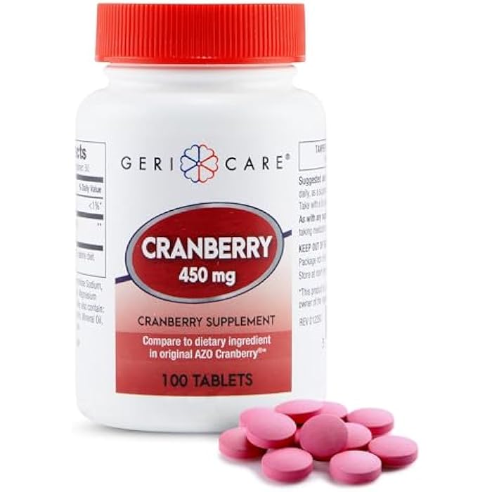 GeriCare High-Potency Cranberry Supplement By GeriCare- 450mg Pure Cranberry Tablets For Urinary Tract Health- Natural UTI Prevention For Men & Women- GMO, Gluten & Dairy Free Cranberry Concentrate [100 Count] - Image 1