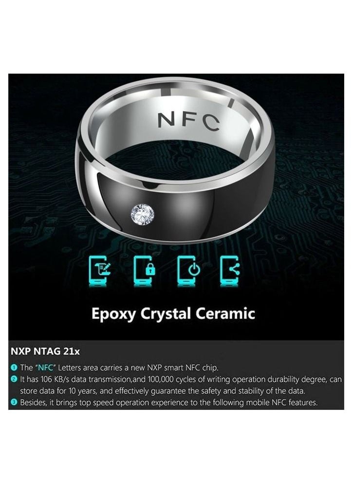 NFC - Dragon Pattern Technology Waterproof Android Phone Equipment Intelligent NFC Finger Ring Smart Wearable Connect - Image 1