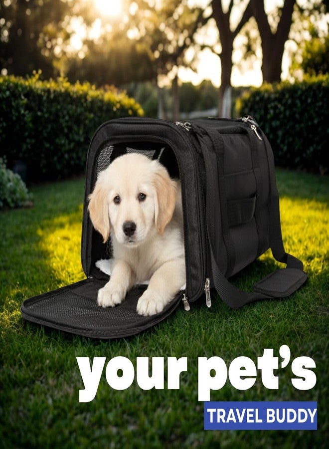 Outer Woods Pet Carrier Bag for Small Dogs and Cats - Breathable Mesh Travel Crate with Padded Shoulder Strap, Soft Bottom and Foldable Design - Airline Approved Tote for Puppies, Kittens, and Rabbits - Image 3