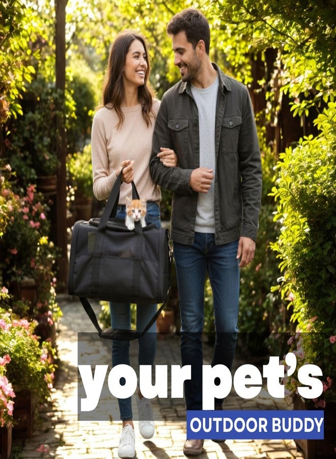 Outer Woods Pet Carrier Bag for Small Dogs and Cats - Breathable Mesh Travel Crate with Padded Shoulder Strap, Soft Bottom and Foldable Design - Airline Approved Tote for Puppies, Kittens, and Rabbits - Image 5
