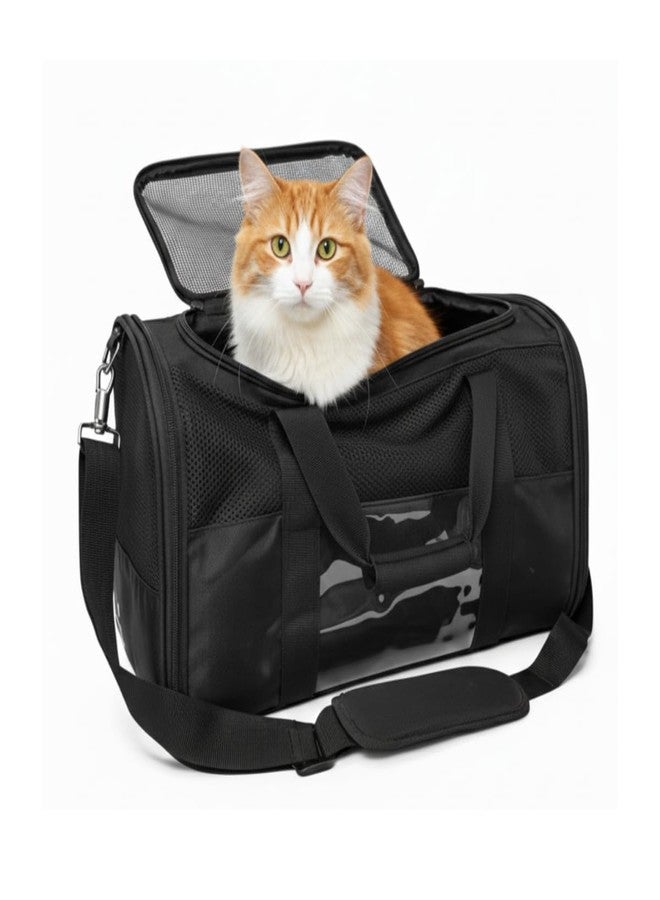 Outer Woods Pet Carrier Bag for Small Dogs and Cats - Breathable Mesh Travel Crate with Padded Shoulder Strap, Soft Bottom and Foldable Design - Airline Approved Tote for Puppies, Kittens, and Rabbits - Image 1