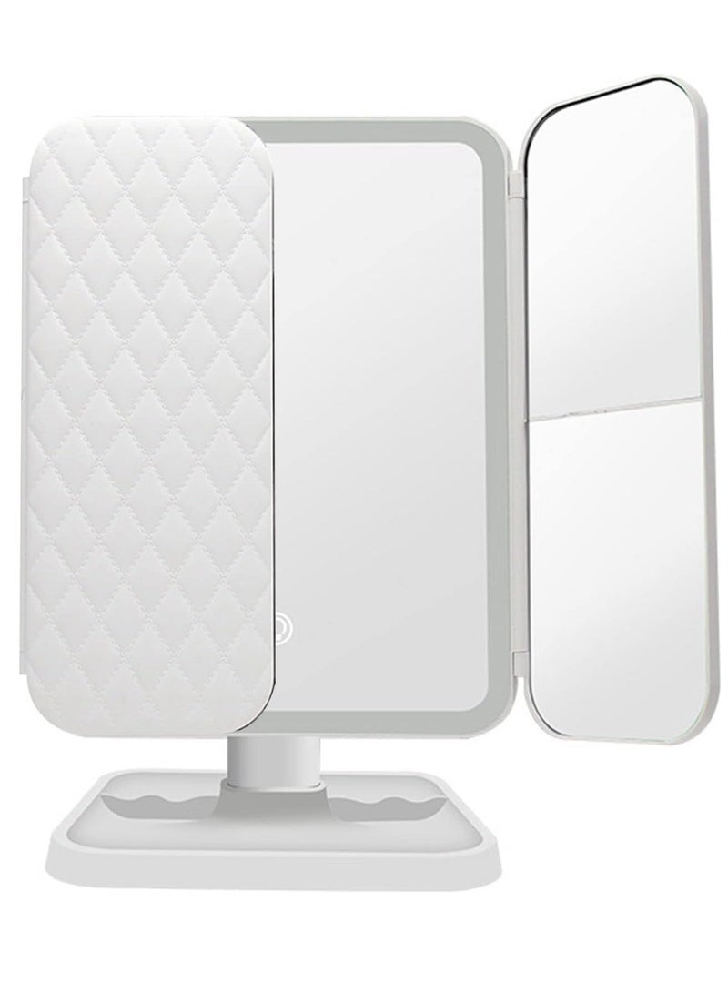 ELTRAZONE LED Makeup Mirror with 3 Color Lighting Modes – 52 LED Trifold Mirror, Portable High Definition Light-Up Cosmetic Mirror | 1x/2x/3x Magnification, Touch Control Design for Flawless Makeup Application - Image 2