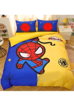 GUDOO 3 Piece Kids Bedding Printed Boys Luxury Printed Duvet Cover Comforter Set Cotton Multicolour 150 x 200 cm  - Image 1