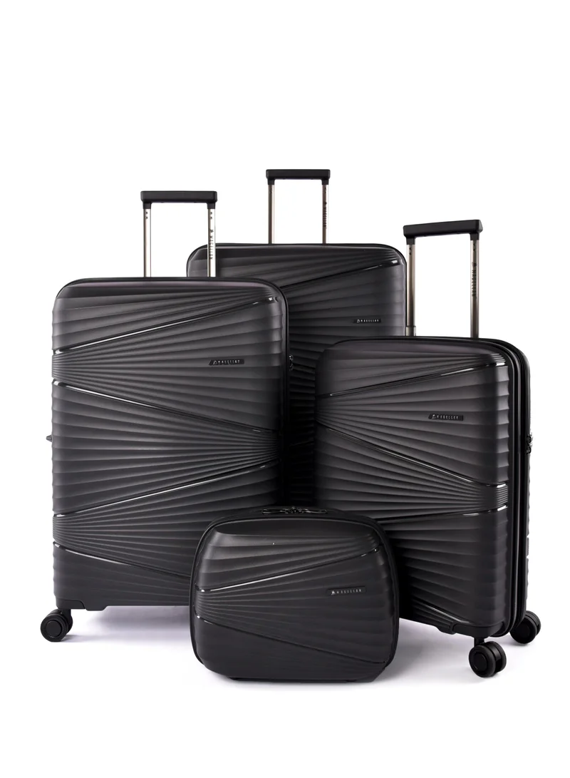 ماجلان طقم سفر فاخر من ماجلان مصنوع من مادة البولي بروبيلين الصلبة للجنسين ببطانه مميزة TZ / 4P