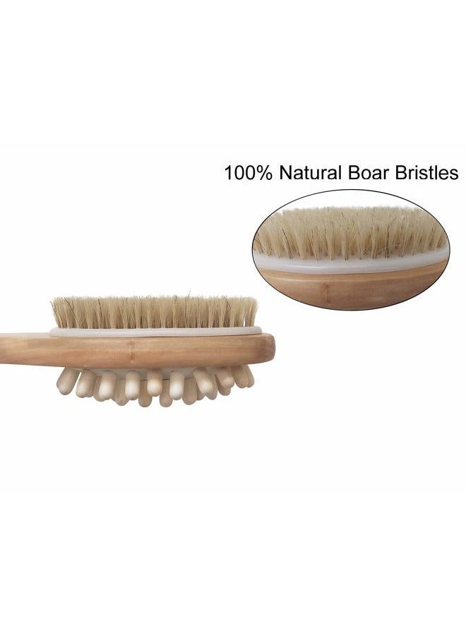 Belle Being Dry Brush for Cellulite and Lymphatic Drainage. Dry Brushing Body Brush Set. Double Sided Bristle Brush Works as Body Exfoliator, Shower Brush, Exfoliating Brush, and Cellulite Massager, Gifts for Mom  - Image 4