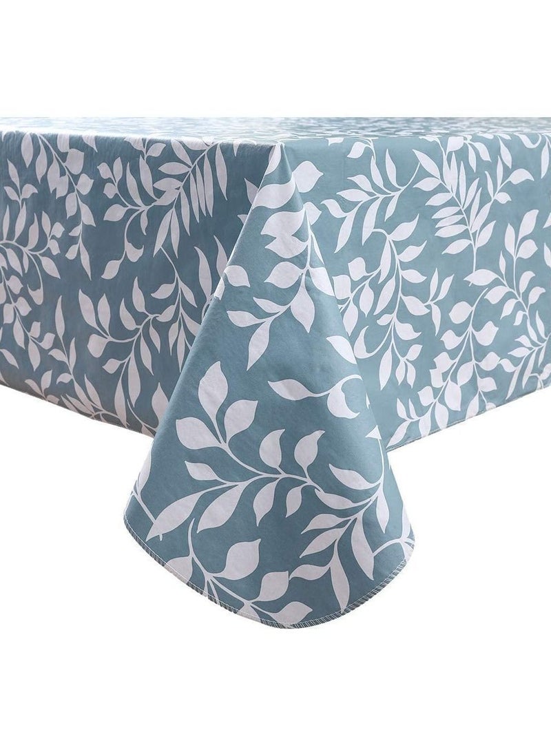 Y&D Waterproof tablecloth Heavy Duty Vinyl Rectangle Tablecloth with Flannel Backing for Kitchen Party Picnic Dining Spring Summer Indoor and Outdoor 55X78 Inch - Image 1