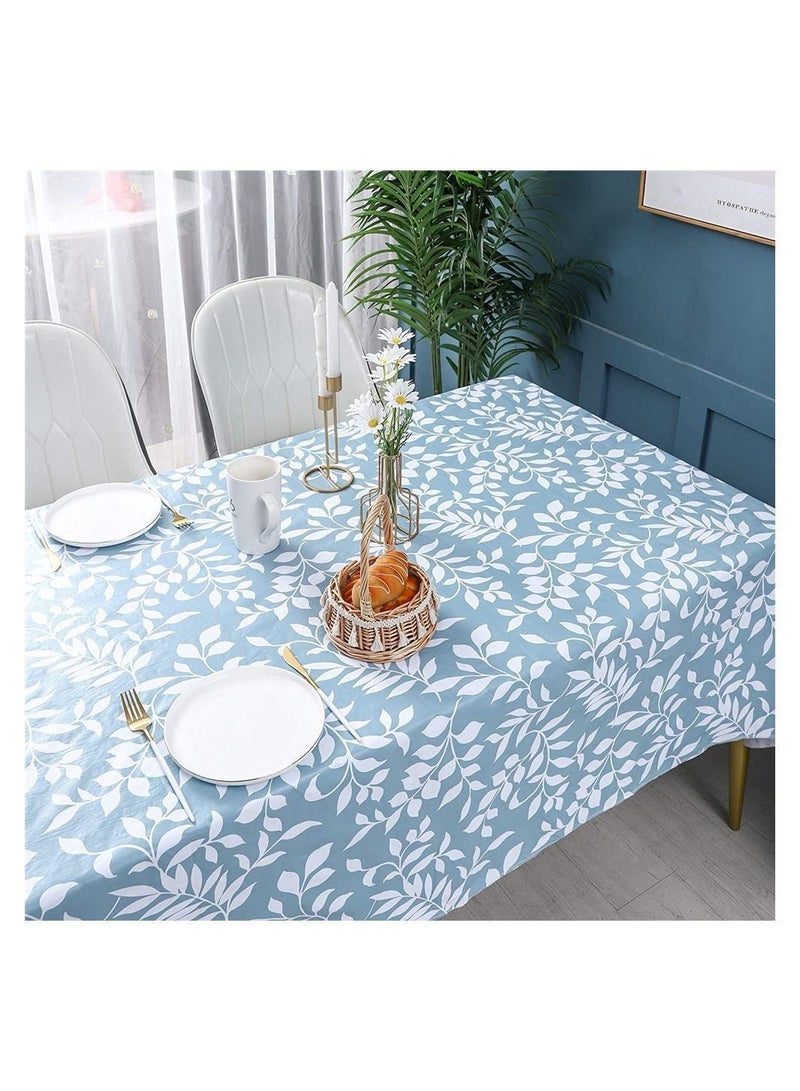 Y&D Waterproof tablecloth Heavy Duty Vinyl Rectangle Tablecloth with Flannel Backing for Kitchen Party Picnic Dining Spring Summer Indoor and Outdoor 55X78 Inch - Image 4