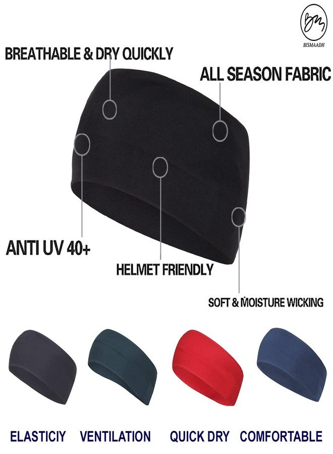 BISMAADH 5 Pack Headband, Sweat Band, Sports Sweatband Headbands Hairband for Women - Running,Cycling,Football,Fishing (Black Light Grey Green D Grey Blue) - Image 2