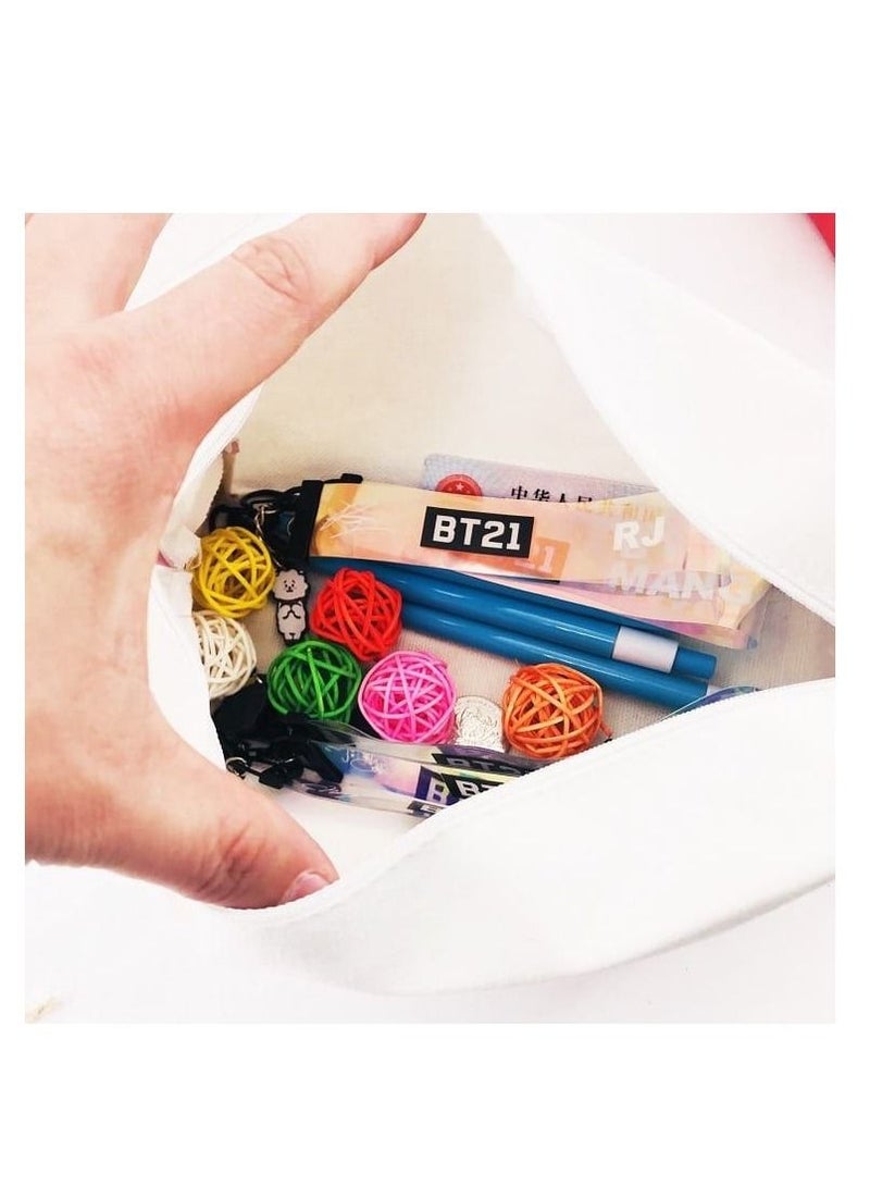 BT21 BTS Storage Bag Cosmetic Bag Pencil Case  19*12*8.5CM - Image 2
