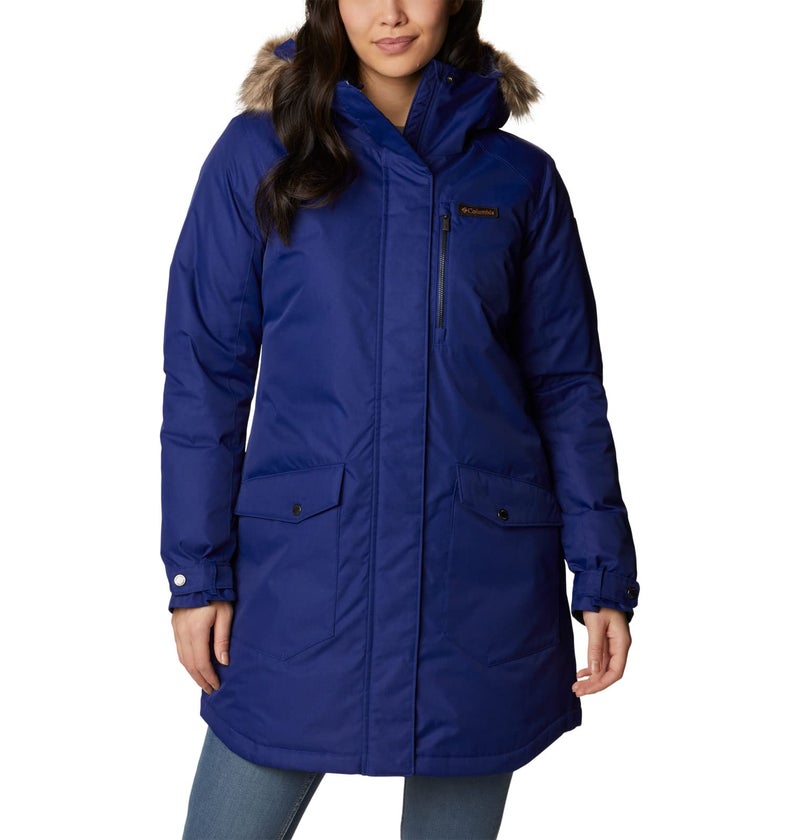 Columbia Womens Suttle Mountain Long Insulated Jacket Dark Sapphire Medium