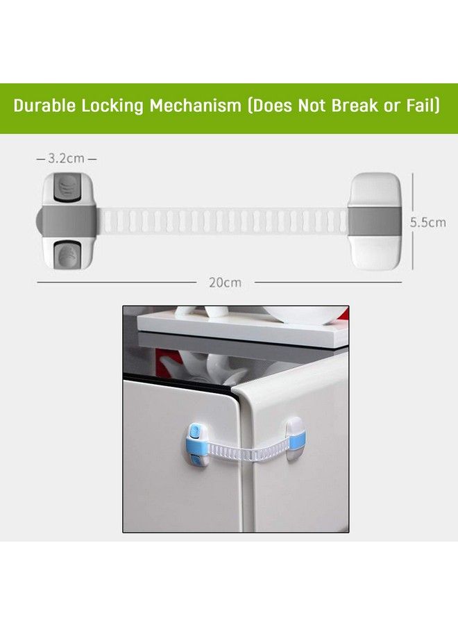 Safe-O-Kid Safe O Kid Adjustable Medium Multi Purpose Child Safety Lock Blue Pack Of 1 - Image 5