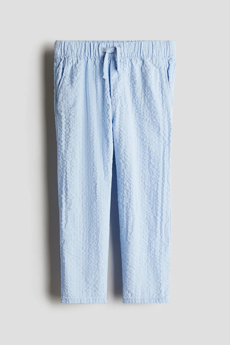 اتش اند ام Cotton Seersucker Trousers