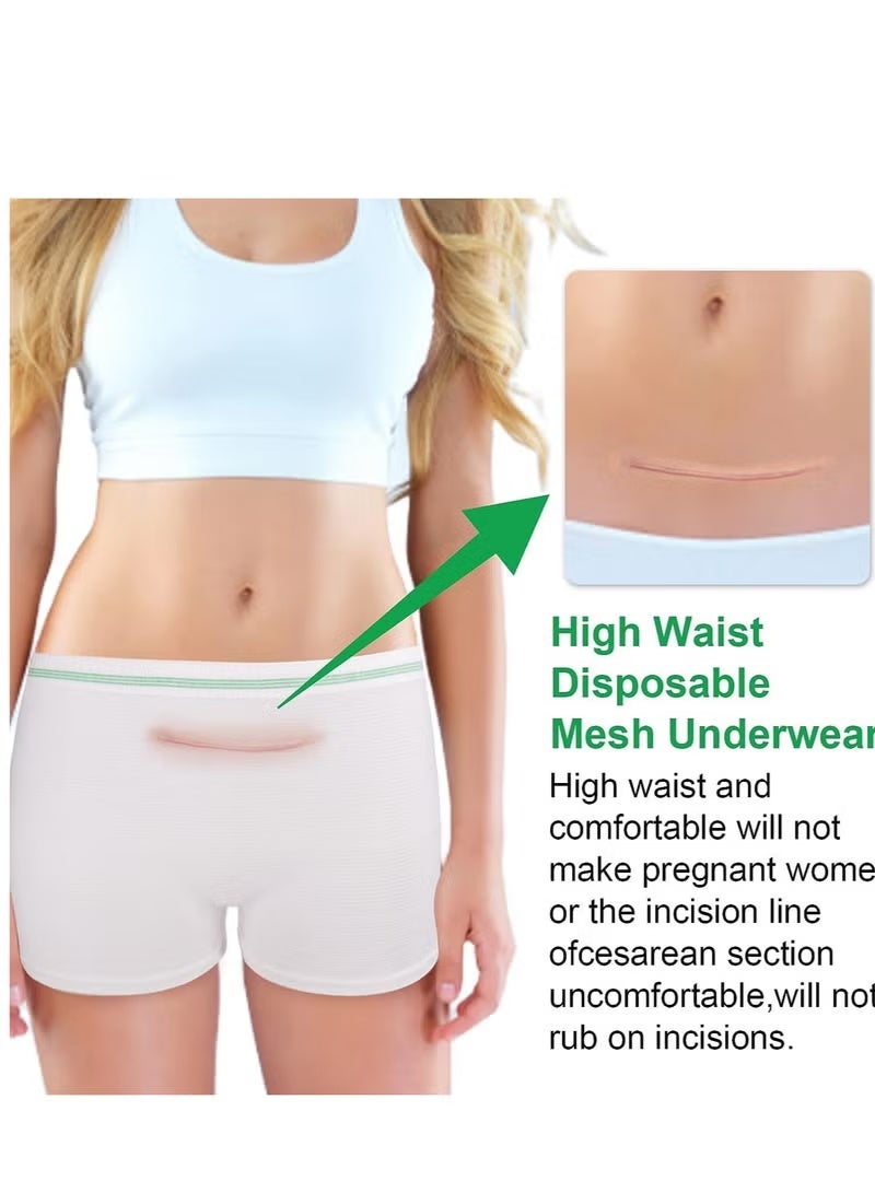 Arabest Disposable Maternity Postpartum Panties, High Waist Breathable Mesh Panties C Section, Maternity Underwear Postpartum Hospital Recovery Maternity Briefs for Women, 8 Pcs - XL Size - Image 3