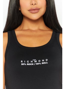 JOHN RICHMOND Women Brand Logo Mini Dress, Black  - Image 3