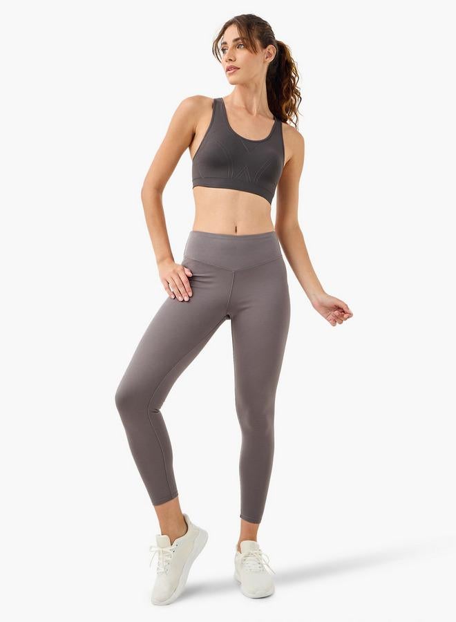 ADOT by Splash Textured Racerback Sports Bra with Scoop Neck - Image 2