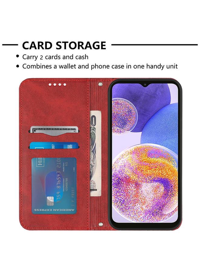 S-TOP Case For Samsung Galaxy A23 5G Football Texture Magnetic Leather Flip Phone Case - Image 4