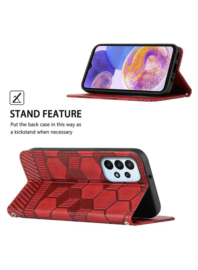 S-TOP Case For Samsung Galaxy A23 5G Football Texture Magnetic Leather Flip Phone Case - Image 5