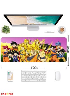 CARONIC Large Gaming Mouse Pad with Superior Micro Weave Cloth Extended Desk Mousepad with Stitched Edges Non-Slip Base Water Resist Keyboard Pad For Gamer And Office Home DBZ 245  - Image 3