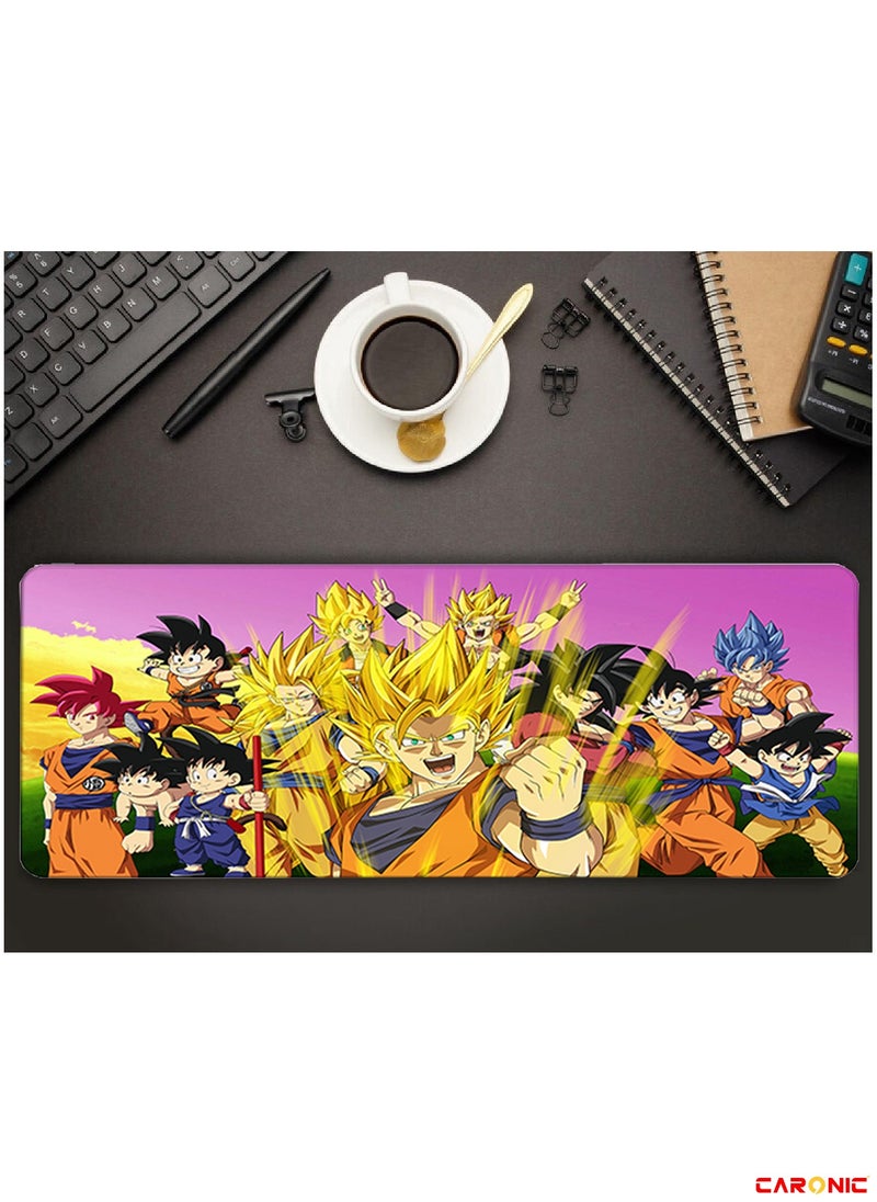 CARONIC - Large Gaming Mouse Pad with Superior Micro Weave Cloth Extended Desk Mousepad with Stitched Edges Non-Slip Base Water Resist Keyboard Pad For Gamer And Office Home DBZ 245 - Image 1