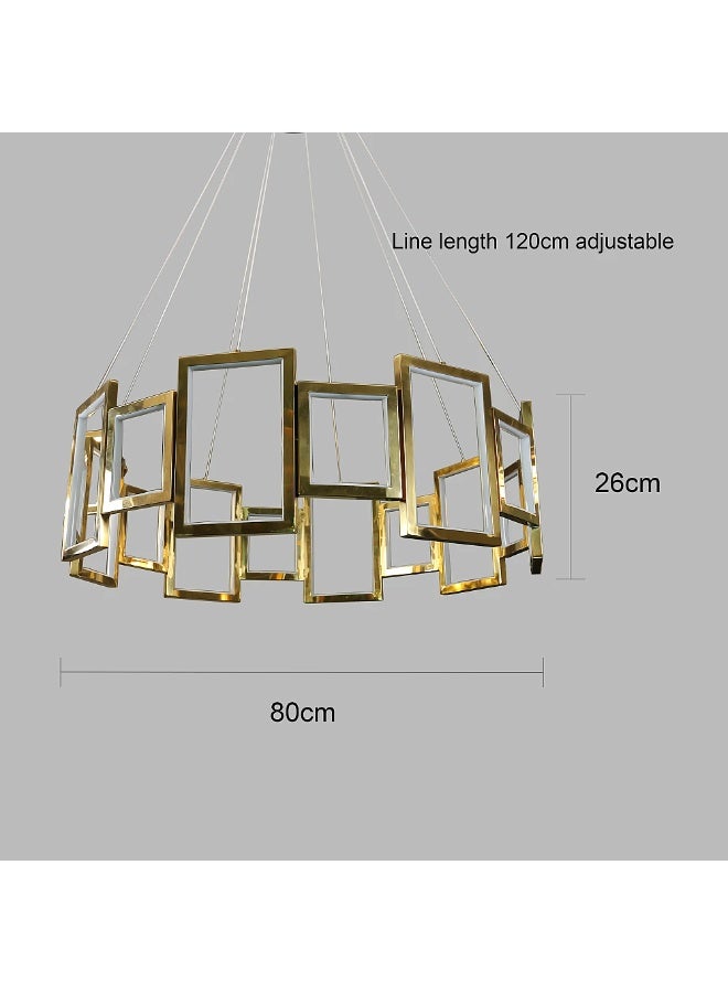 Hummer Modern golden chandelier, yellow lighting color, 135 watts, diameter 80 cm - Image 4