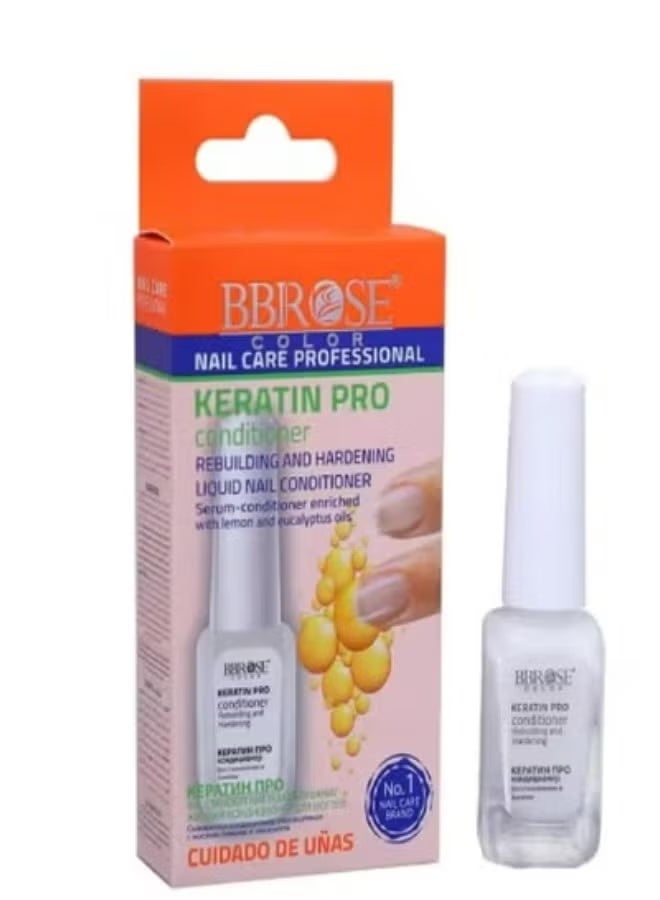 Keratin Pro Rebuild & Strengthen Nail Conditioner Liquid Serum Conditioner Enriched with Lemon & Eucalyptus Oils 14ml