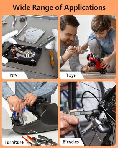 AMIR 42 in 1 Magnetic Screwdriver Set, Ratchet Screwdriver Set with Multi Bit, DIY Repair Tool Kit with Versatile T Handle for Furniture, Computer, Bicycle, Electronic Repair - Image 3