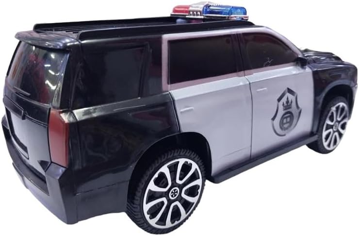 Fun Moment Police Car Toy - Black Plastic Vehicle for Kids - Image 2