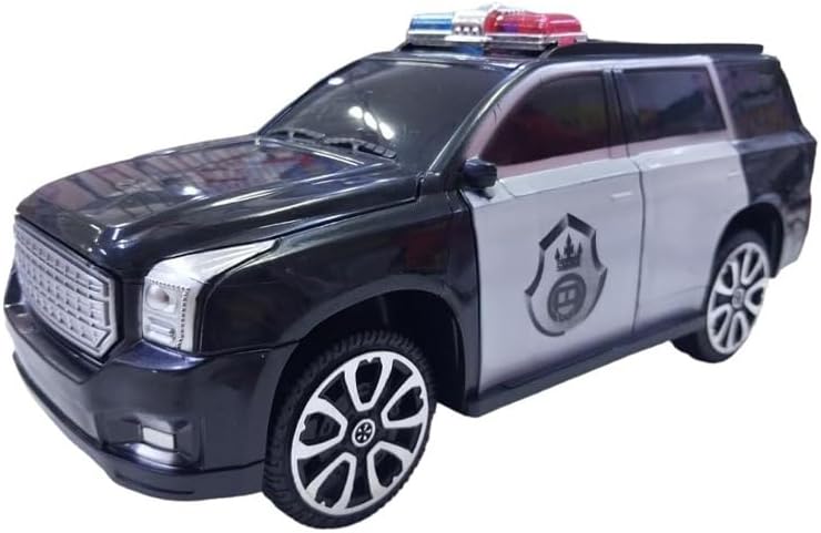 Fun Moment Police Car Toy - Black Plastic Vehicle for Kids - Image 1