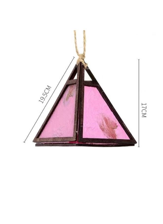 fashionhome - Triangle Portable Lantern with Tassel Light Lamp for Diwali Spring Festival Home Decoration - Image 1
