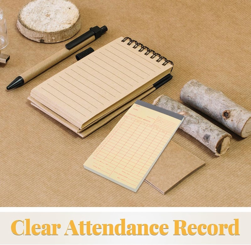 50 Sheets Time Recorder Clock Card, Top Load Time Clock Refill Cards for Employee Attendance, Work Hours Commercial Office and Payroll Records - Image 3