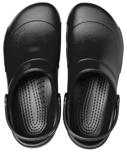 Crocs Unisex Adult Bistro Clogs, Slip Resistant Work Shoes, Black, 9 US - Image 4