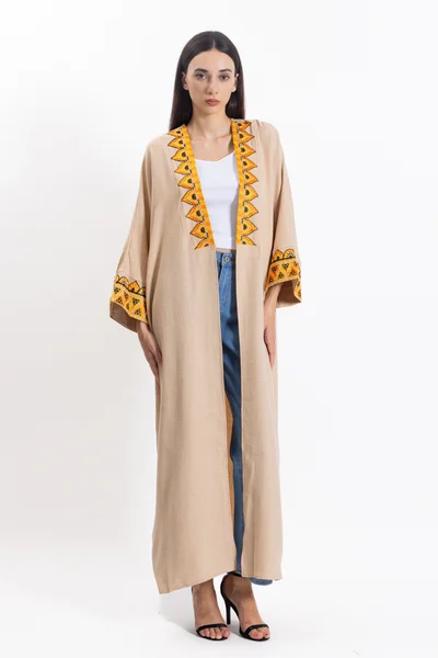 SHAPES DETAIL EMBROIDERED ABAYA