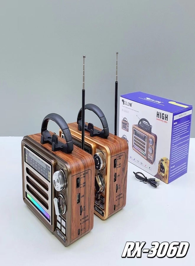 Golon USB DC Retro FM SW Band Golon Disco Light Fashionable Old Fashion Wireless Radio with TWS RGB Stereo Speaker  - Image 3