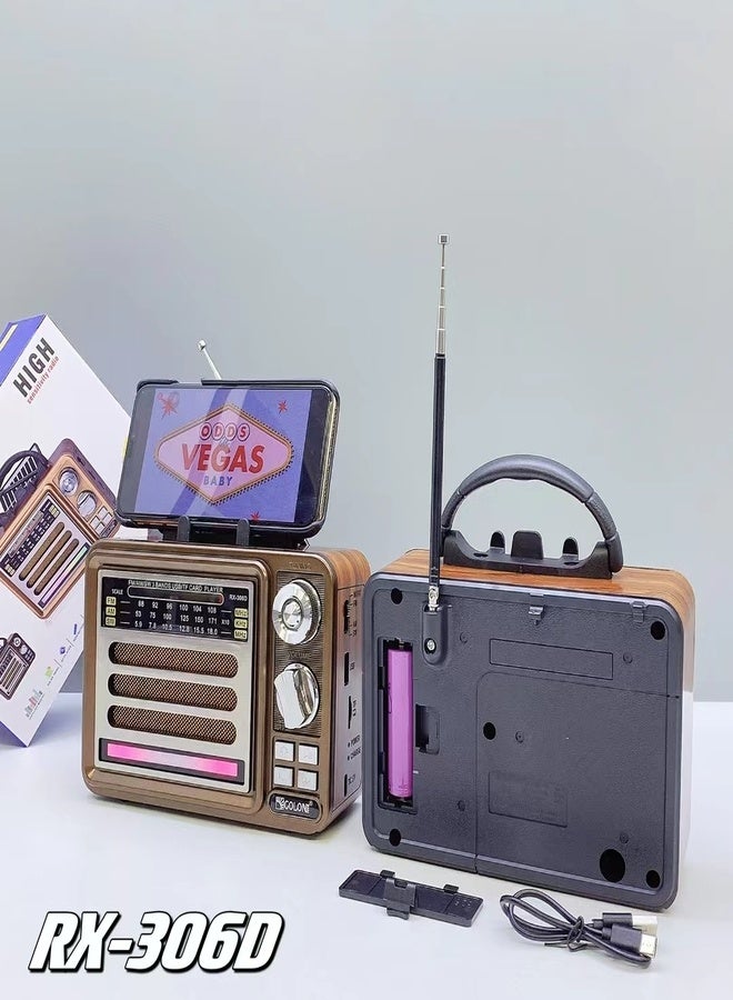 Golon USB DC Retro FM SW Band Golon Disco Light Fashionable Old Fashion Wireless Radio with TWS RGB Stereo Speaker  - Image 4