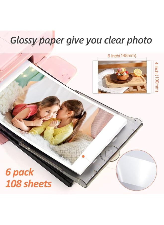 erorex - Cp1500 Paper Compatible With Canon Selphy Cp1500 Ink And Paper Kp 108In Canon Photo Printer Paper 108 Sheets 4X6 And 3 Color Ink Cartridges For Canon Selphy Cp1500 Cp1300 Cp1200 Printer - Image 1