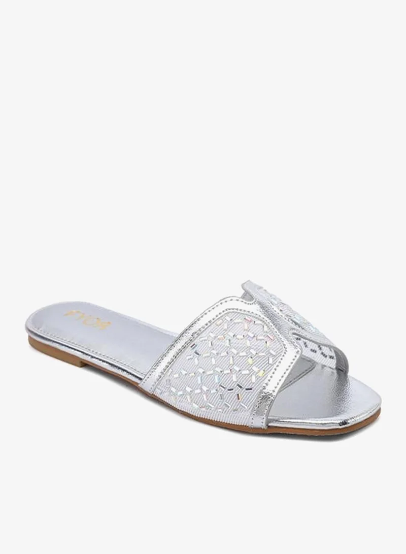 فايور Mesh Embellished Flat Sandal MY 377