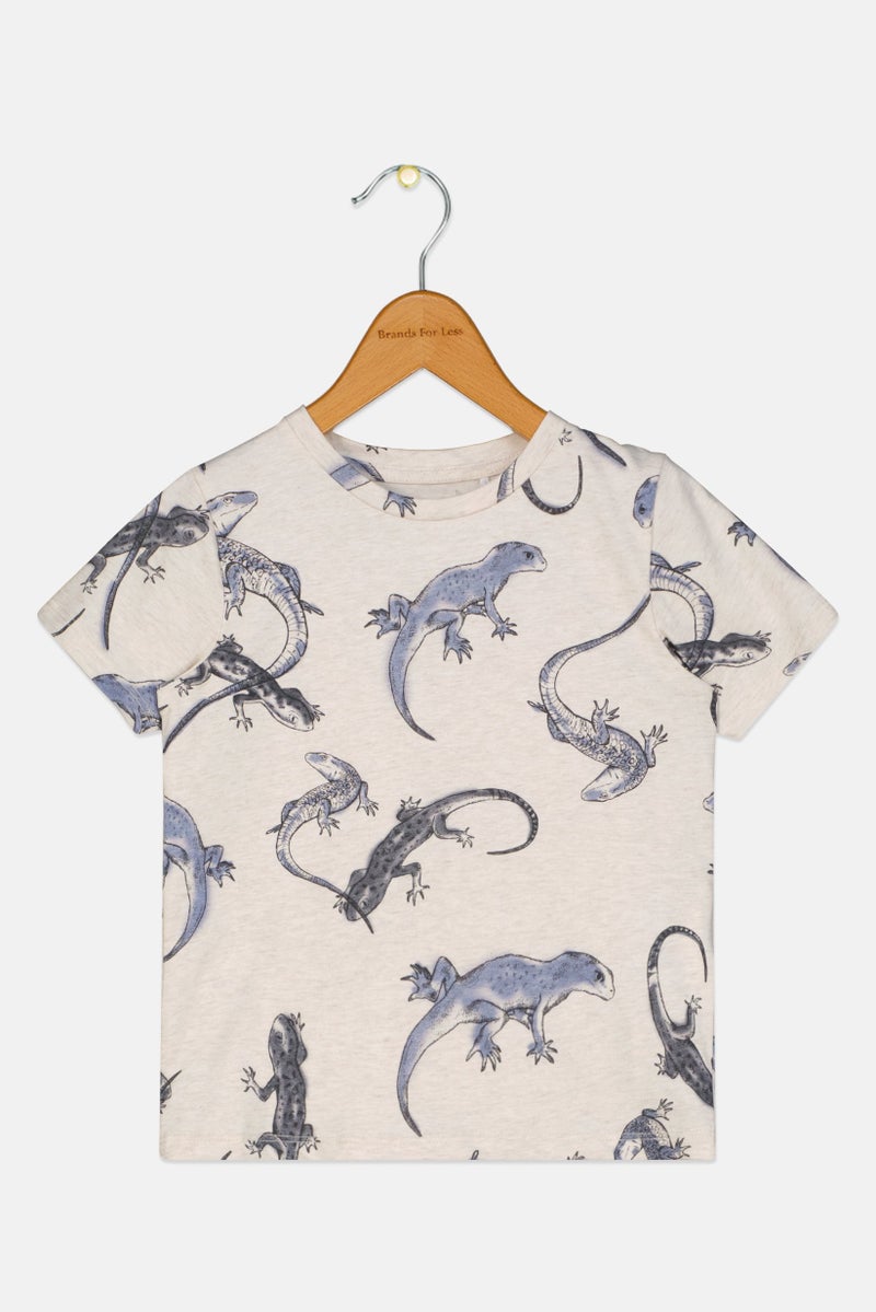 NAME IT تي شيرت قصير الأكمام للأطفال الأولاد بطبعة شاملة، متعدد الألوان - Image 1