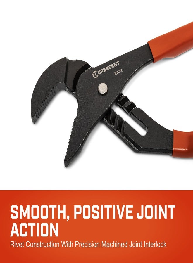 كريسنت طقم كماشة كريسنت بثلاث قطع بفك مستقيم ومقبض مغموس ولسان وأخدود - طقم أدوات فاخر - أداة يدوية بطبقة نهائية من الفوسفات الأسود وفك ذاتي القفل - RT200SET3-05 - Image 4