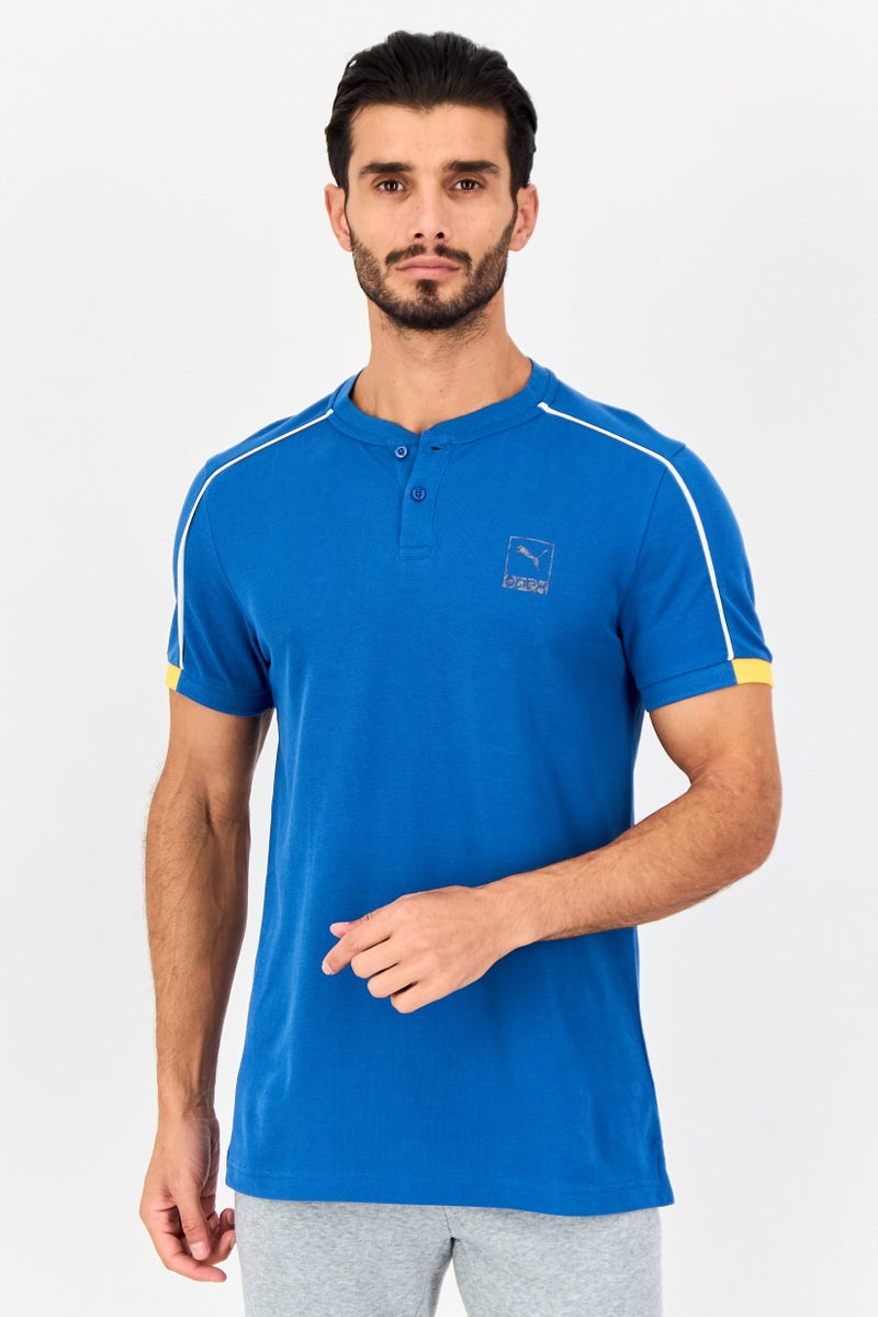 Puma x One8 Men Slim Fit Short Sleeves Outdoor T-Shirt, Lake Blue - Image 1