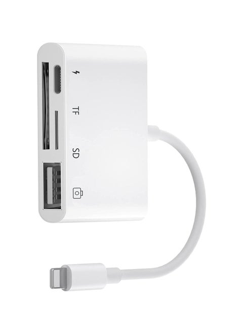 Lightning to SD Card Reader Adapter for iPhone iPad,Lightning USB Camera Adapter for iPad/iPhone 14/13/12/11/Xs XR X 8/7 Support Most USB Stick Keyboard Hub MIDI