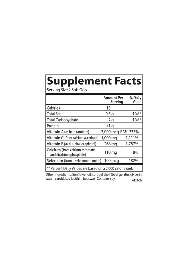 Carlson Carlson - ACES, Vitamins A, C, E + Selenium, Cellular Health & Immune Support, Antioxidant, 200 Softgels  - Image 4