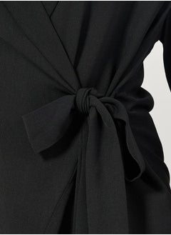 Styli بلوزة ملفوفة بأكمام طويلة وياقة مدببة  - Image 3