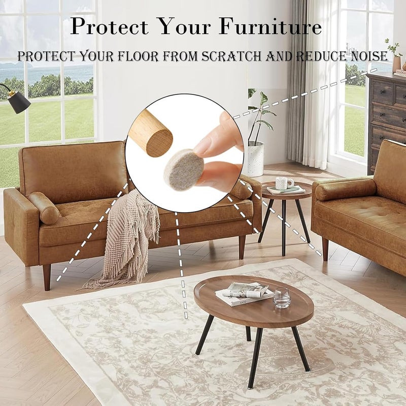 [72 Pack] Furniture Protectors Self Adhesive Felt Furniture Protector for Furniture Floor Countertops Prevent Scratches Easy Slip - Certified International Quality - 15mm (Beige) - Image 2